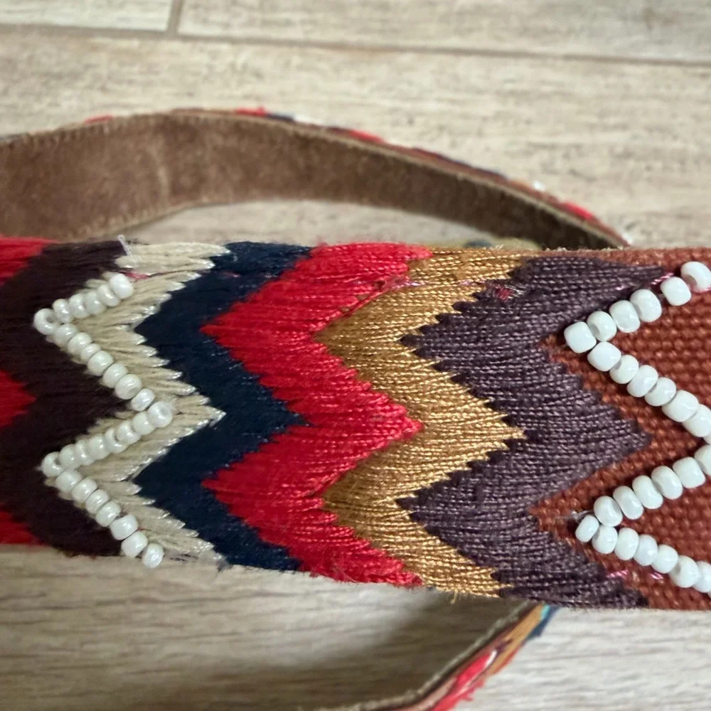 Lucky Brand Multicolor Zigzag Belt